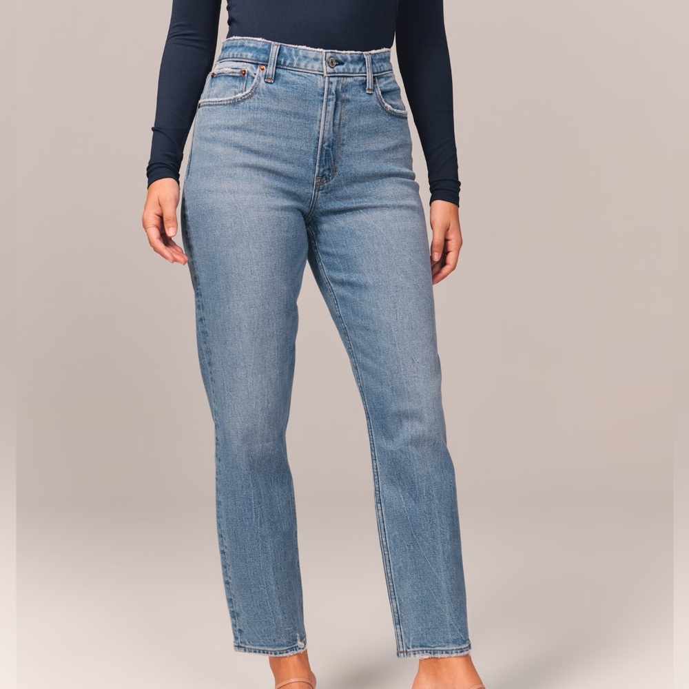 A&F High Rise Mom Jean